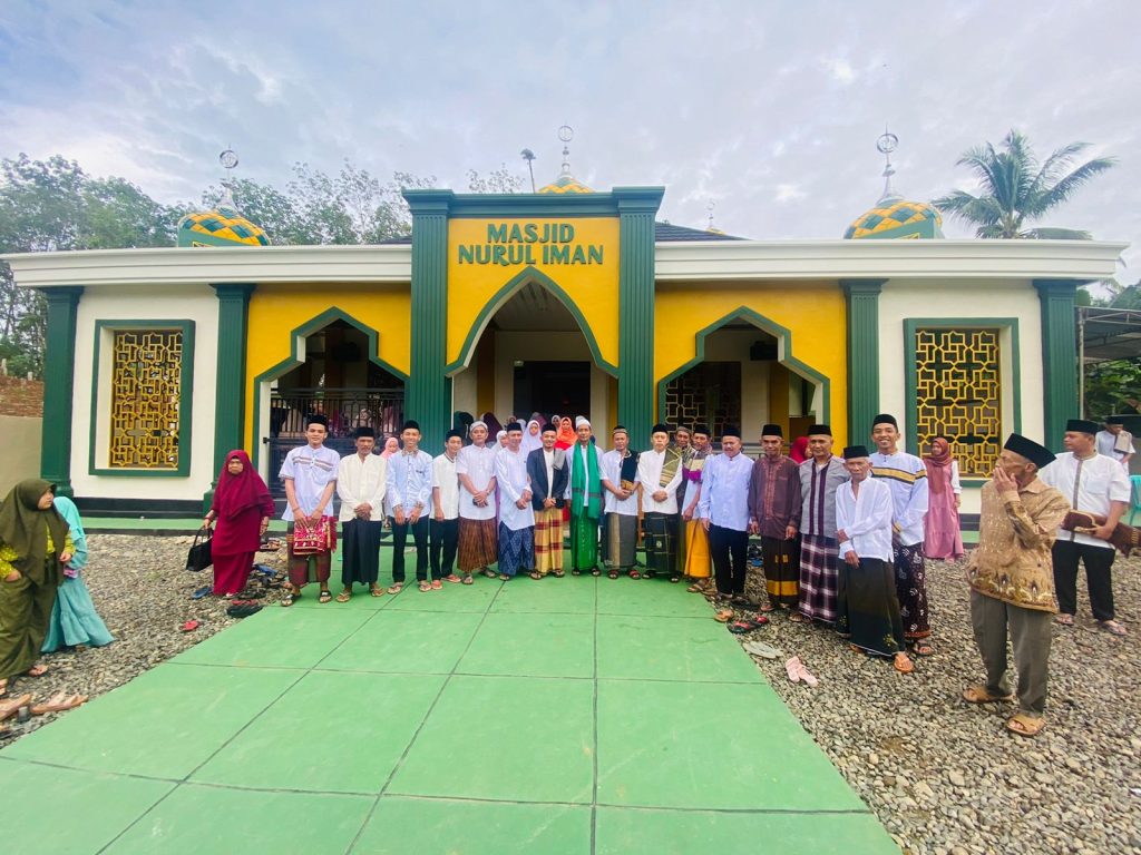 Pembangunan Selesai Masjid Nurul Iman Suka Damai Gelar Sholat Ied Perdana