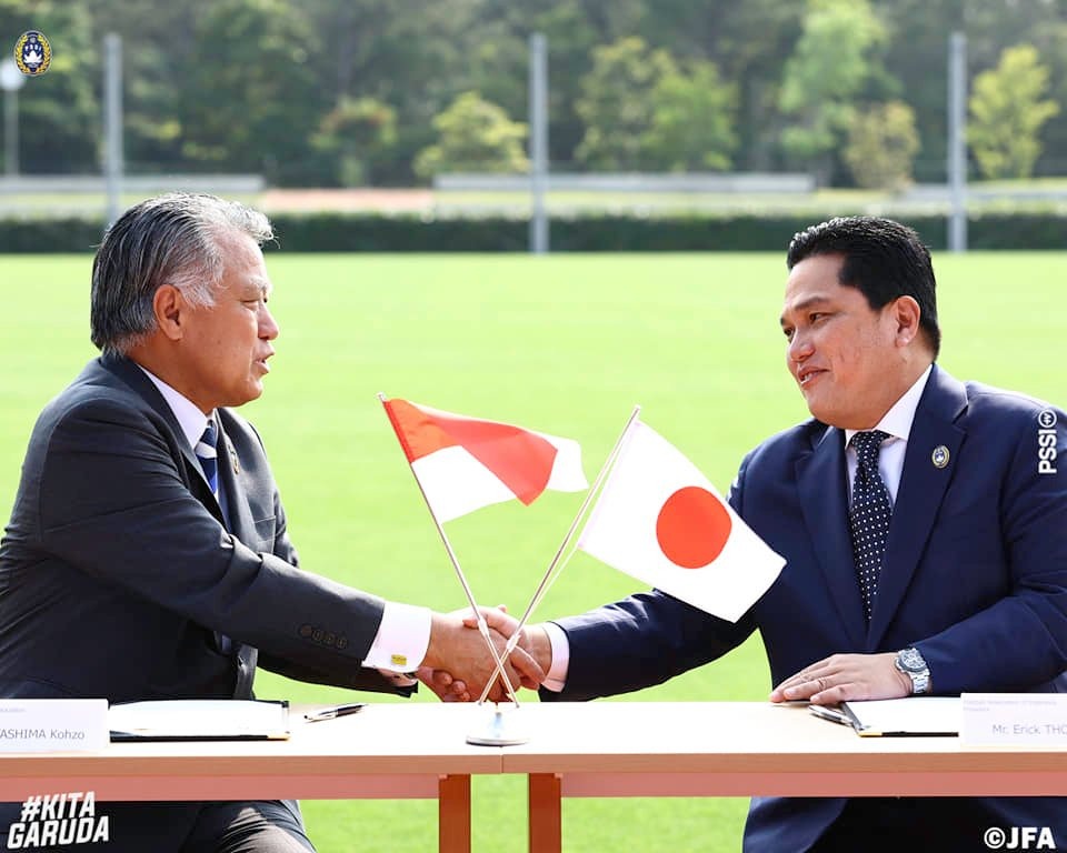 Kembangkan Sepak Bola Indonesia PSSI dan JFA Menandatangani MoU