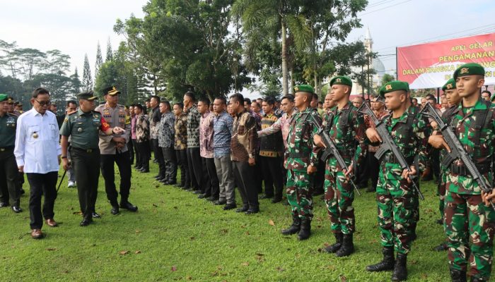 Satgas Gabungan Gelar Apel Persiapan Pengamanan Kedatangan Presiden di Kepahiang