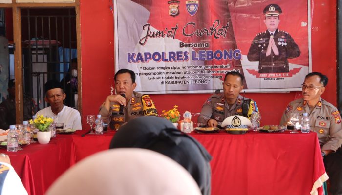 Jumat Curhat, Kapolres Lebong Kembali Tampung Aspirasi Masyarakat