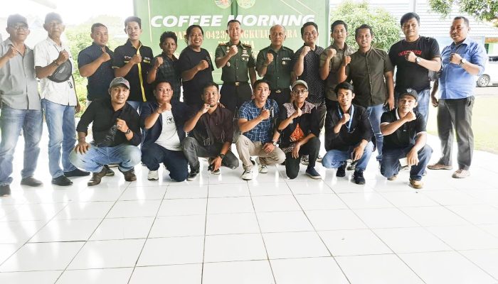 Coffe Morning Kodim 0423 BU, Sinergi TNI dan Insan Pers untuk Kemajuan Daerah