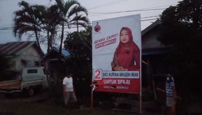 Ternyata Baliho Caleg DPR RI Eko Kurnia Ningsih Dipindahkan Tim Keluarga, Dikarnakan Hal ini