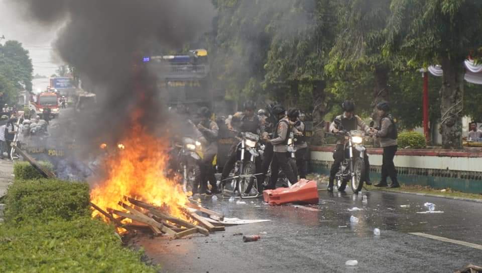 Polres Bengkulu Utara Gelar Simulasi Sistem Pengamanan Kota Pada Pemilu 2023-2024