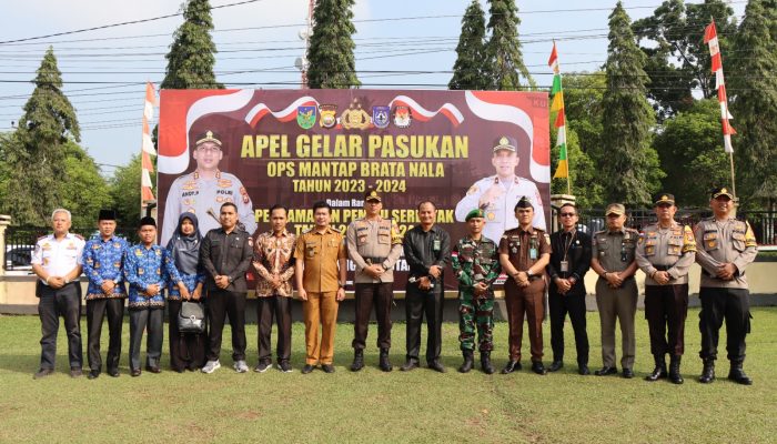 Polres BU Gelar Apel Ops Mantap Brata Nala untuk Pengamanan Pemilu Serentak Tahun 2024