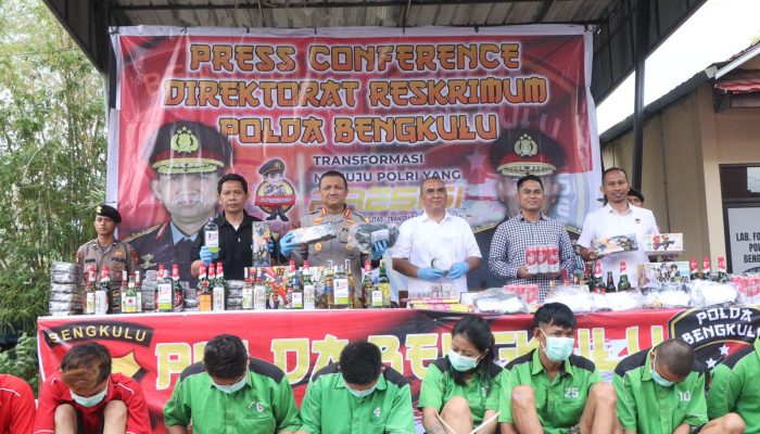 Ops Pekat Polda Bengkulu & Polres Jajaran Sita Ribuan Barang Bukti dalam Gelaran Nala I Tahun 2024