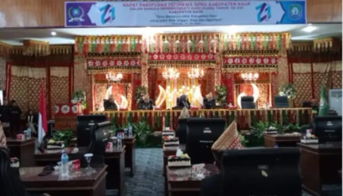 Rapat Paripurna Istimewa DPRD Kaur, Peringatan HUT Kabupaten Kaur ke-21