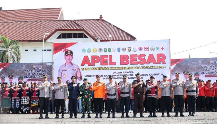 Kapolda Sumsel Pimpin Apel Sabuk Kamtibmas di OKI, Rangkul Berbagai Elemen Masyarakat Jaga Kamtibmas