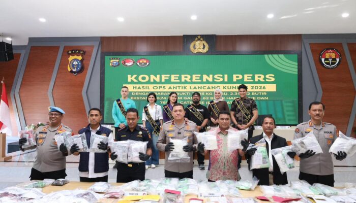Operasi Antik LK 2026 Berakhir, Polda Riau Bongkar 435 Kasus Narkoba dan 557 Tersangka Diamankan 