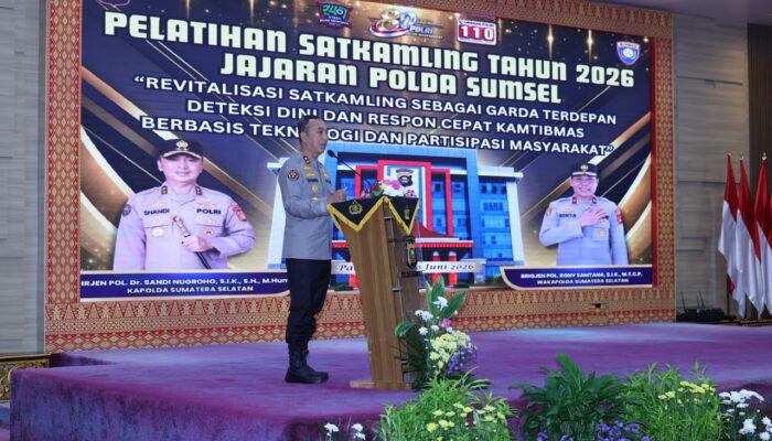 Buka Pelatihan Satkamling 2026, Kapolda Sumsel Tekankan Gotong Royong dan Pemanfaatan Teknologi