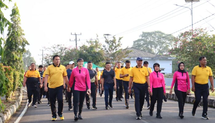POLRES LEBONG GELAR JALAN SANTAI DAN OLAHRAGA BERSAMA SEMARAKKAN HARI BHAYANGKARA KE-80 TAHUN 2026