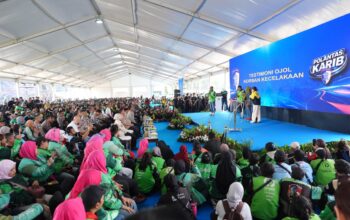 5.150 Pengemudi Ojol Ikuti Gebyar Keselamatan Lalu Lintas Korlantas Polri di Serpong