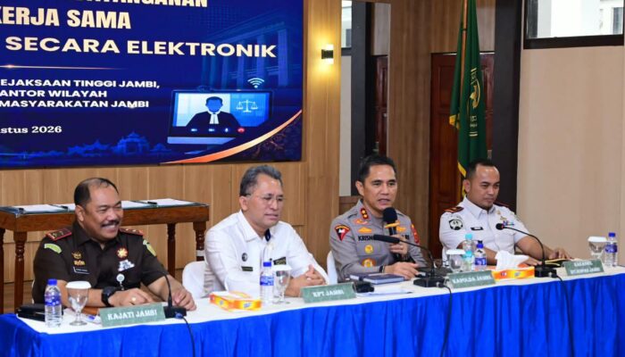 Polda Jambi Perkuat Sinergi Aparat Penegak Hukum melalui Persidangan Pidana Secara Elektronik