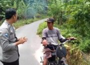 Cegah Karhutla, Bhabinkamtibmas Polsek Lebong Tengah Ajak Warga Pagar Agung Waspada Di Musim Kemarau
