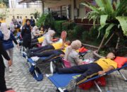 Serentak di Seluruh Indonesia, Polda Bengkulu dan Polres Jajaran Kumpulkan 242 Kantong Darah HUT Humas Polri ke-75