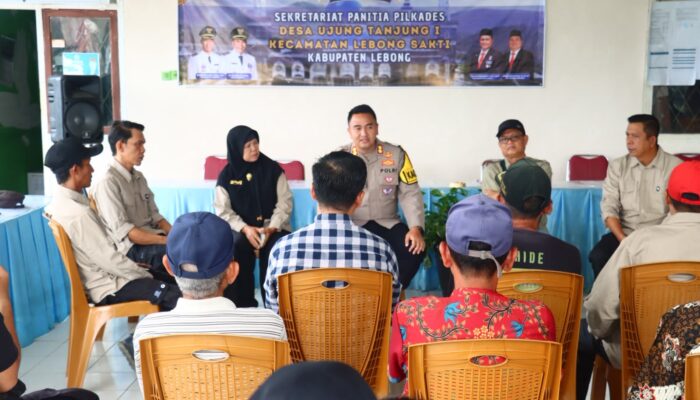 JELANG PILKADES, POLRES LEBONG GELAR KUMPUL BERSAMA MASYARAKAT DI UJUNG TANJUNG I