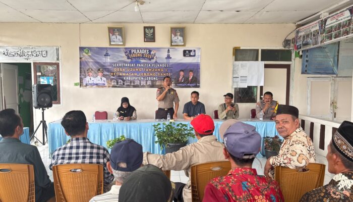 CEGAH JUDI ONLINE, KASAT BINMAS POLRES LEBONG SOSIALISASIKAN EDUKASI ANTI JUDI DARING DI DESA UJUNG TANJUNG I